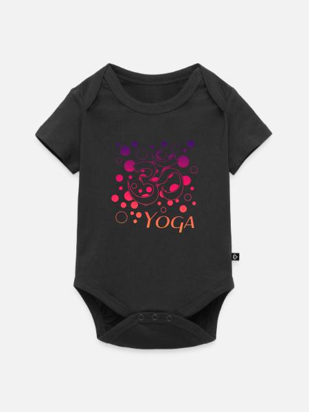 Yoga Om Namaste - Baby Premium Kurzarmbody - Schwarz
