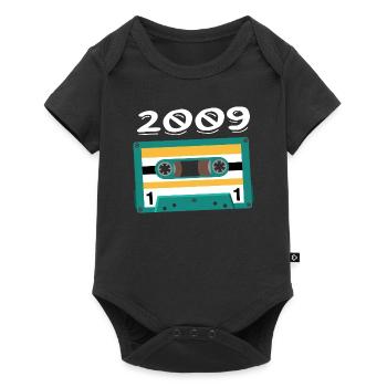 Cassette 2009 Vintage Anniversaire 2009 - Body à manches courtes Premium Bébé - noir - Devant