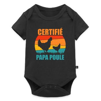 Best Dad | Certified Daddy Hen - Baby Premium short-sleeve bodysuit - black - Front