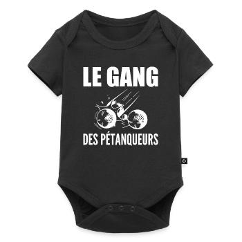 Pétanque, bowler, petanque fan, Father's Day - Baby Premium short-sleeve bodysuit - black - Front