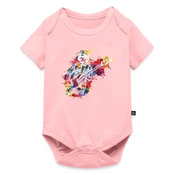 Art de la guitare abstraite - Body à manches courtes Premium Bébé - rose - Devant
