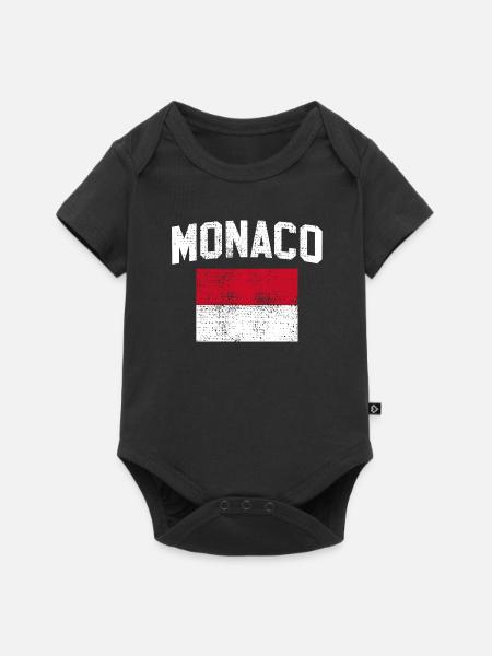 Monaco - Baby Premium Kurzarmbody - Schwarz