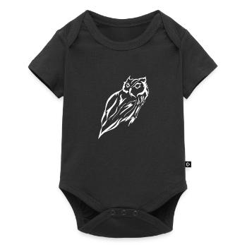 Owl, Owl - Baby Premium short-sleeve bodysuit - black - Front