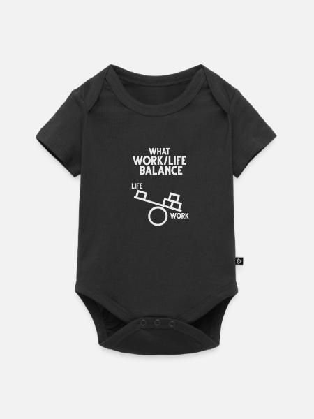 Wat für? Work-Life-Balance... - Baby Premium Kurzarmbody - Schwarz