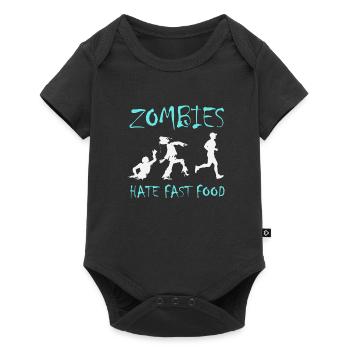 Zombie. Du fast-food. Joggeur. - Body à manches courtes Premium Bébé - noir - Devant