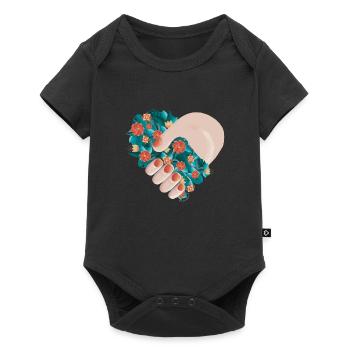 Je me connecte avec la nature - Body à manches courtes Premium Bébé - noir - Devant