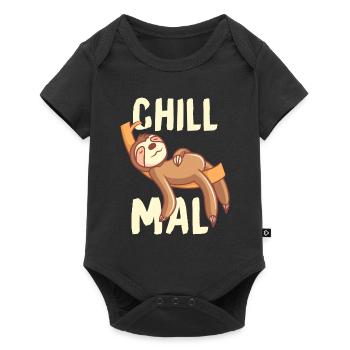 Chill sloth relaxing and chilling gift - Baby Premium short-sleeve bodysuit - black - Front