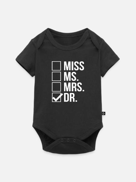 Frau Dr. Doktorat - Baby Premium Kurzarmbody - Schwarz