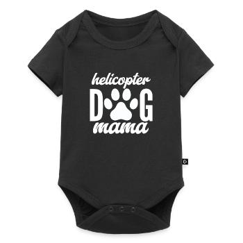 Helicopter Dog Mama - Baby Premium short-sleeve bodysuit - black - Front