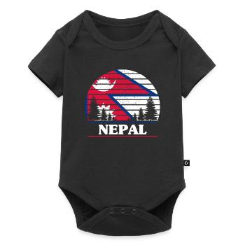 Nepal - Baby Premium short-sleeve bodysuit - black - Front