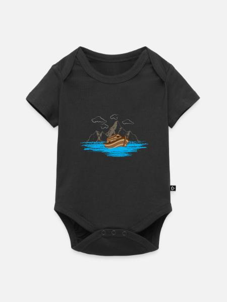 Arche Noah - Baby Premium Kurzarmbody - Schwarz