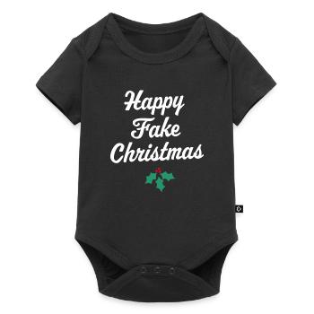 Joyeux faux Noël - Body à manches courtes Premium Bébé - noir - Devant
