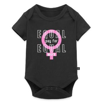 Equal Pay For Equal Work Feminist - Baby Premium short-sleeve bodysuit - black - Front