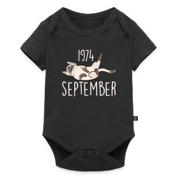 Caption September 1974 Anniversary Gift 1974 - Baby Premium short-sleeve bodysuit - black - Front