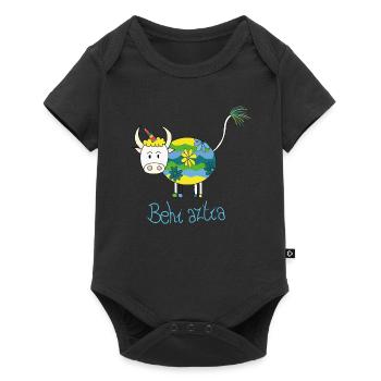 Behi aztia urdina - Body à manches courtes Premium Bébé - noir - Devant