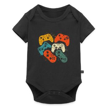 Contrôlez toutes les choses, amateurs de jeux vidéo - Body à manches courtes Premium Bébé - noir - Devant