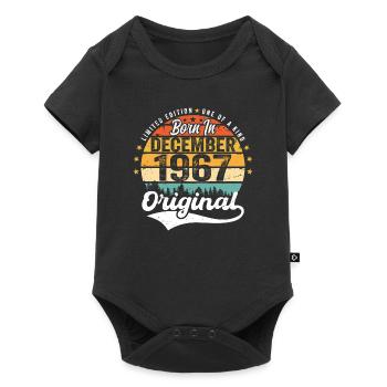 Original December 1967 Vintage Birthday 1967 - Baby Premium short-sleeve bodysuit - black - Front