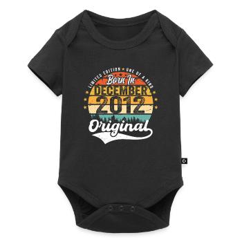 Original December 2012 Vintage Birthday 2012 - Baby Premium short-sleeve bodysuit - black - Front