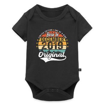 Original December 2019 Vintage Birthday 2019 - Baby Premium short-sleeve bodysuit - black - Front