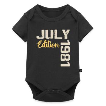 Juillet 1981 Chemise D’anniversaire Juillet 1981 - Body à manches courtes Premium Bébé - noir - Devant