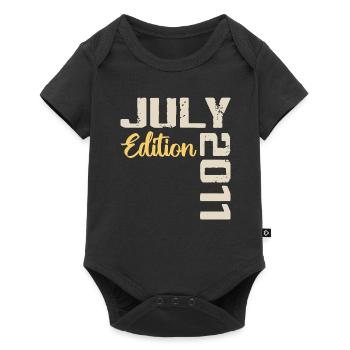 Juillet 2011 Chemise D’anniversaire Juillet 2011 - Body à manches courtes Premium Bébé - noir - Devant