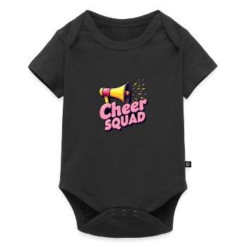 Cheerleading Cheer Squad Haut-parleur Art - Body à manches courtes Premium Bébé - noir - Devant