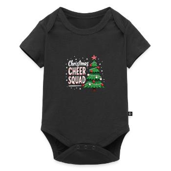 Noël joie cheer squad arbre plaisir - Body à manches courtes Premium Bébé - noir - Devant