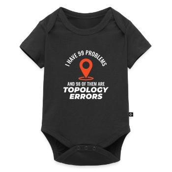 Topologie Erreurs SIG Cartographie Humour Cartographie - Body à manches courtes Premium Bébé - noir - Devant