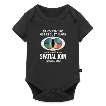 GIS Spatial Join Map Datenanalyse - Baby Premium Kurzarmbody - Schwarz - Vorne