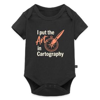 Art Cartography GIS Map Making Design - Baby Premium short-sleeve bodysuit - black - Front