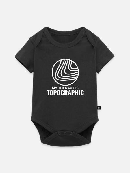Meine Therapie ist topographisch GIS Höhenlinien Karte - Baby Premium Kurzarmbody - Schwarz