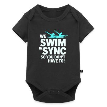 Natation synchronisée Nageur Sports nautiques Athlète - Body à manches courtes Premium Bébé - noir - Devant