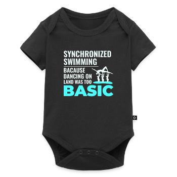 Synchronschwimmen Tanzen Grundlegendes Schwimmen Humor - Baby Premium Kurzarmbody - Schwarz - Vorne