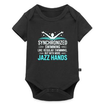 Synchronized Swimming Jazz Hands Swimmer Humor - Baby Premium short-sleeve bodysuit - black - Front