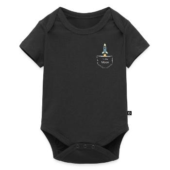 To the Moon 2 - Baby Premium Kurzarmbody - Schwarz - Vorne
