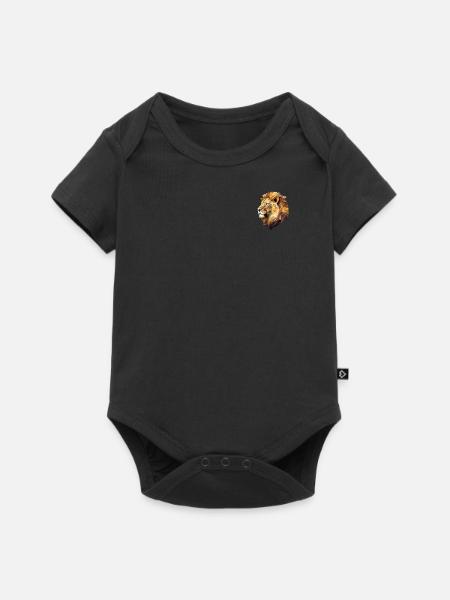 LION - Baby Premium Kurzarmbody - Schwarz