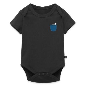 Forest Animal Forest Dweller Gift Chest Pocket Wolf - Body à manches courtes Premium Bébé - noir - Devant