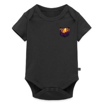 Cimetière Full Moon Creepy Breast Pocket Halloween - Body à manches courtes Premium Bébé - noir - Devant