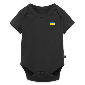 Drapeau de l’Ukraine - Body à manches courtes Premium Bébé - noir - Devant
