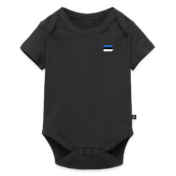 Look du drapeau estonien utilisé - Body à manches courtes Premium Bébé - noir - Devant