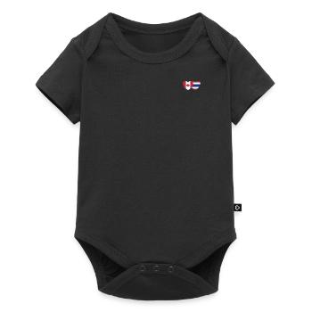 Canada Thailand Flag Heart - Baby Premium short-sleeve bodysuit - black - Front