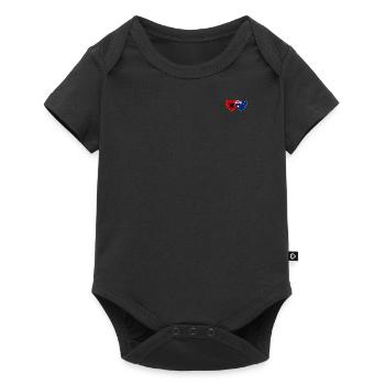 Albania Australia Flag Heart - Baby Premium short-sleeve bodysuit - black - Front