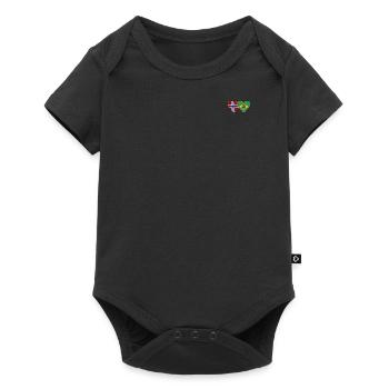 Norvège Brésil Flag Heart - Body à manches courtes Premium Bébé - noir - Devant