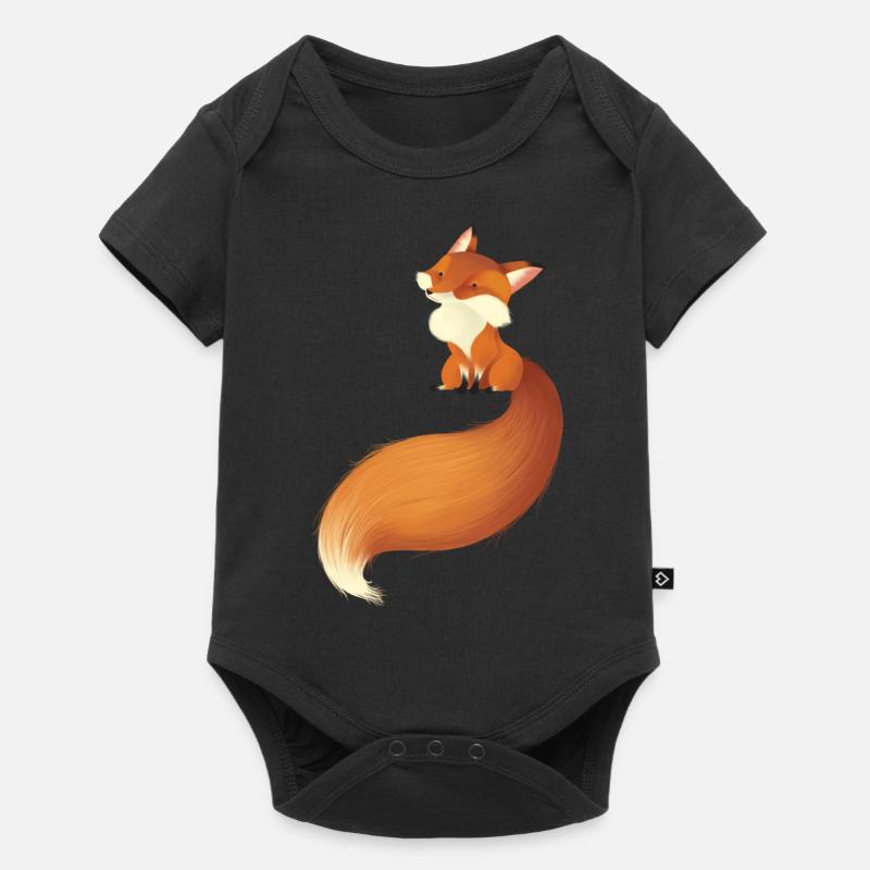 Fuchs - Baby Premium Kurzarmbody - Schwarz