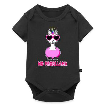Licorne licorne Lama Llama Shirt Probllama - Body à manches courtes Premium Bébé - noir - Devant