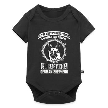 Berger Chiens de berger allemand cadeau - Body à manches courtes Premium Bébé - noir - Devant
