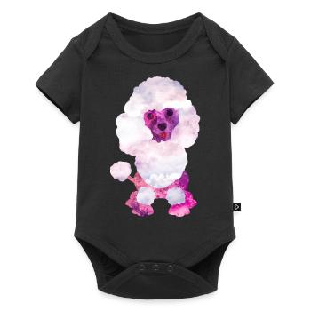 Watercolor Poodle Puppy Digital Art - Baby Premium short-sleeve bodysuit - black - Front