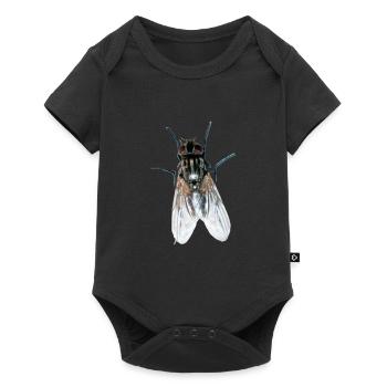 fly - Baby Premium short-sleeve bodysuit - black - Front
