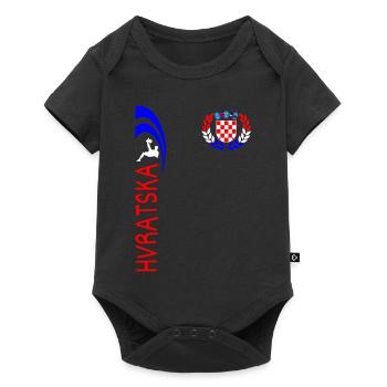 Football de Croatie - Body à manches courtes Premium Bébé - noir - Devant