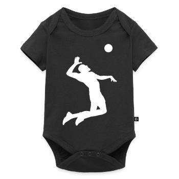 Beach volleyball player sports - Baby Premium short-sleeve bodysuit - black - Front